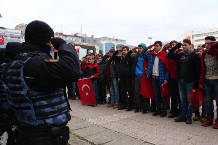 Samsun'da terörü protesto mitingine 5 bin kişi katıldı