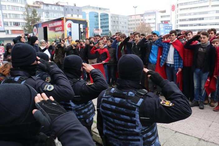 Samsun'da terörü protesto mitingine 5 bin kişi katıldı