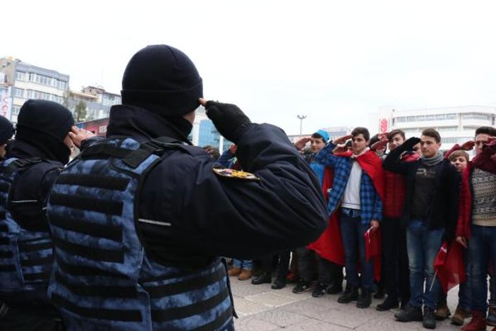 Samsun'da terörü protesto mitingine 5 bin kişi katıldı