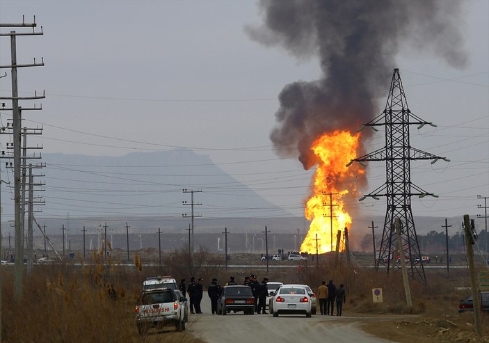 Azerbaycan'da doğalgaz hattında patlama