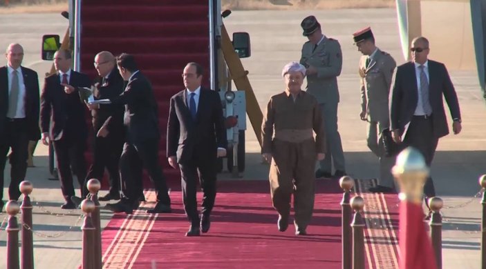 Fransa Cumhurbaşkanı Hollande Erbil’de