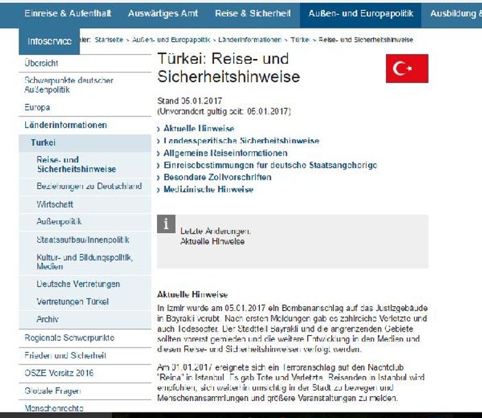 Almanya’dan İzmir saldırısı sonrası seyahat uyarısı