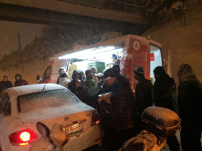 TEM'de 11 TIR kaydı ve devrildi