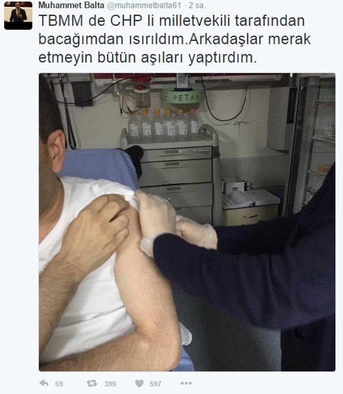 Eren Erdem AK Partili vekili bacağından ısırdı