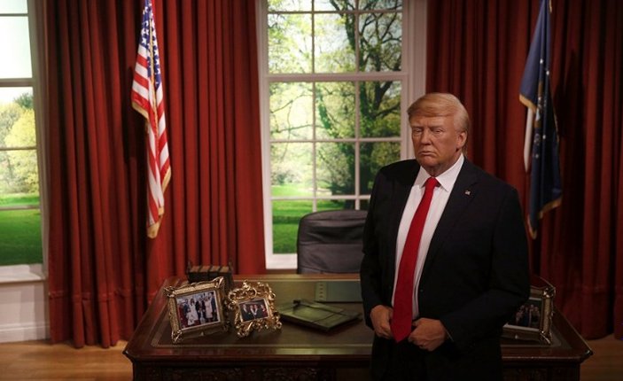Donald Trump'ın balmumu heykeli Beyaz Saray'da