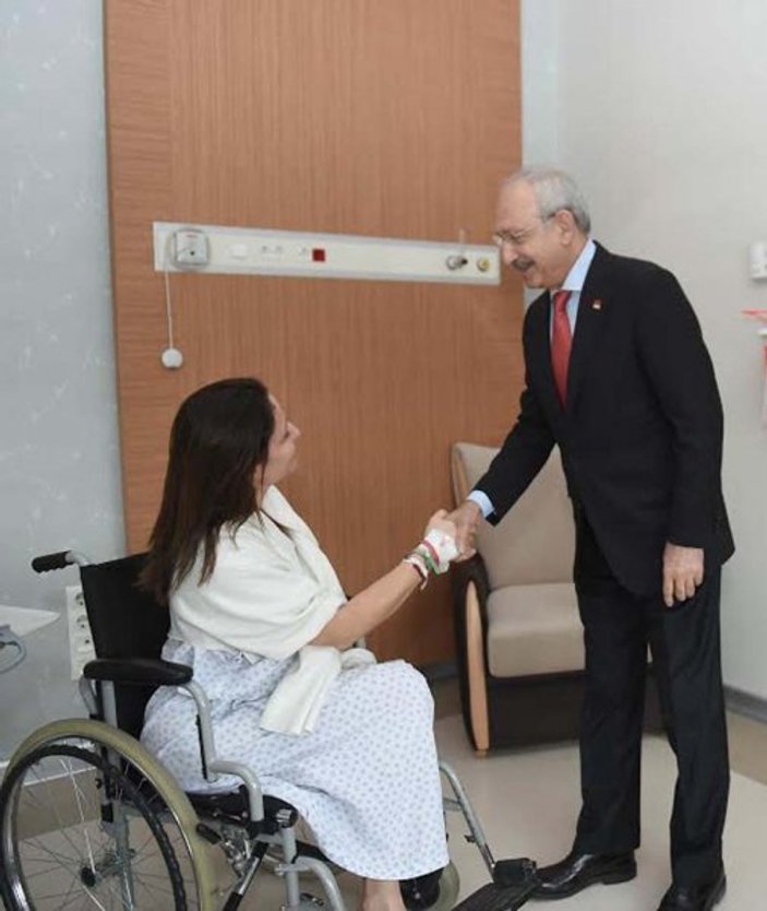 Kılıçdaroğlu Şafak Pavey'i hastanede ziyaret etti