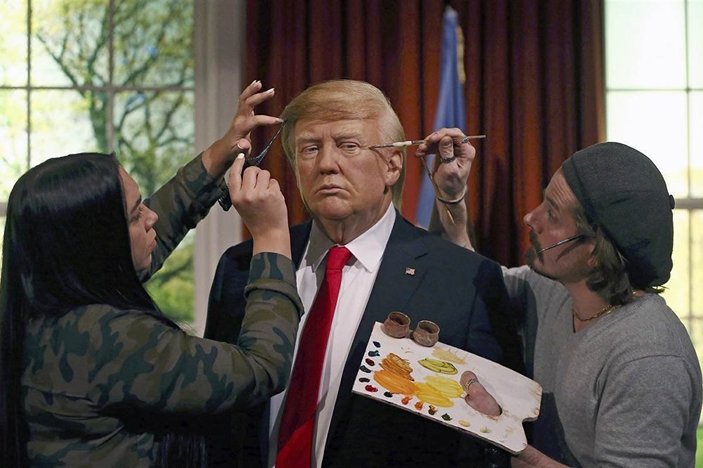 Donald Trump'ın balmumu heykeli Beyaz Saray'da