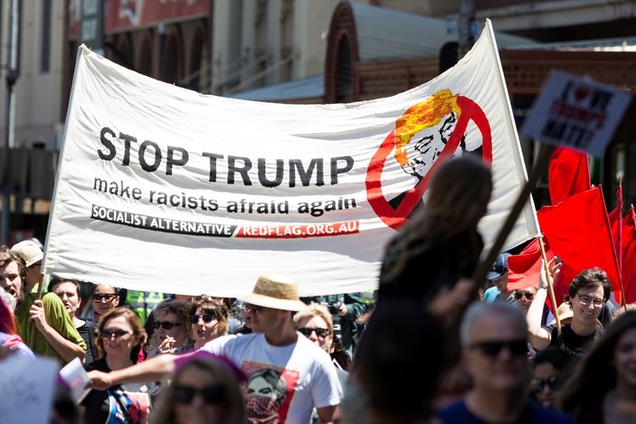 Avustralya'da Trump karşıtı gösteri