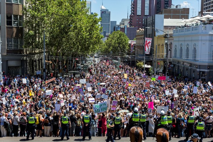 Avustralya'da Trump karşıtı gösteri