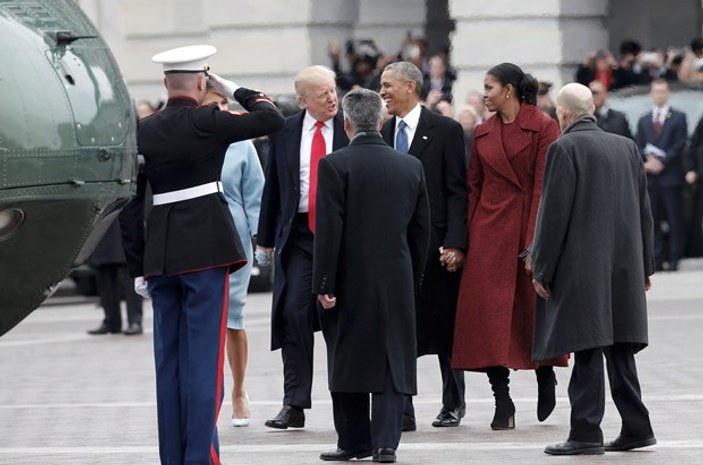 Obama Beyaz Saray'dan ayrıldı