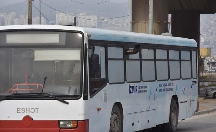 İzmir'de otobüse soba kurdular