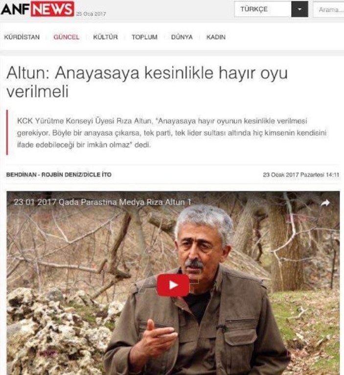 Terör örgütü PKK’dan referanduma 