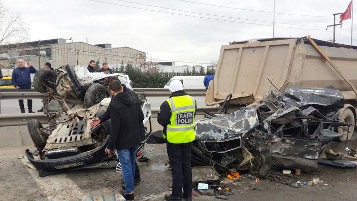 Bir kişinin öldüğü hafriyat kamyonu faciası kamerada