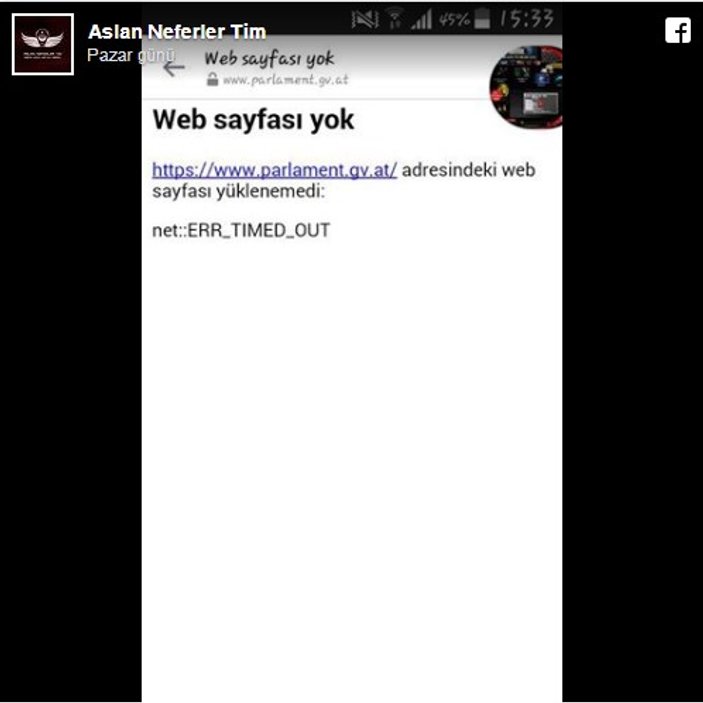 Türk hackerlar Avusturya parlamentosunun sitesini hackledi