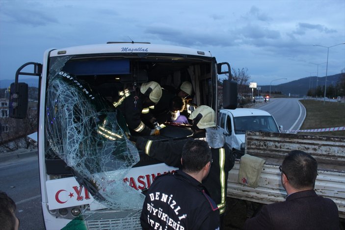 Denizli'de zincirleme trafik kazası: 25 yaralı