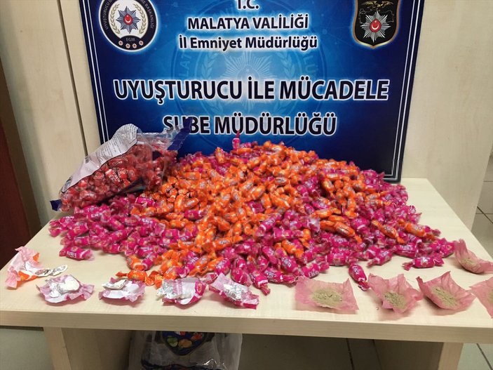 Malatya'da şeker ambalajında uyuşturucu ele geçirildi