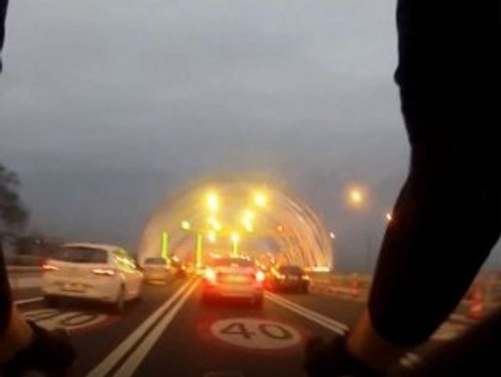 Avrasya Tüneli'nden bisikletle geçen gence para cezası