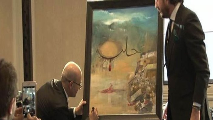 Mehmet Şimşek'in yaptığı resim 151 bin liraya satıldı