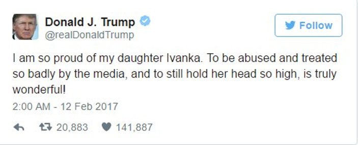 Trump kızı Ivanka'yı korudu