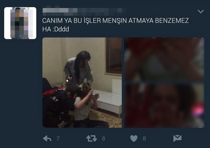 Trabzon'da kızların kavgası kamerada