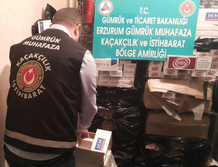 Erzurum’da 52 bin 907 adet kaçak sigara ele geçirildi