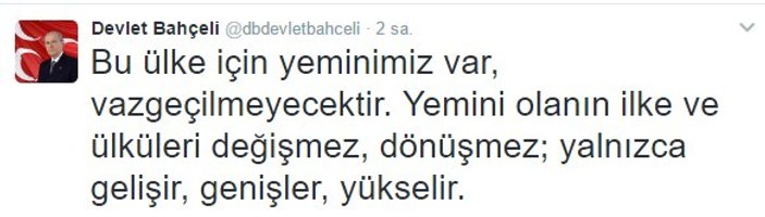 Bahçeli'den değişti diyenlere müthiş cevap