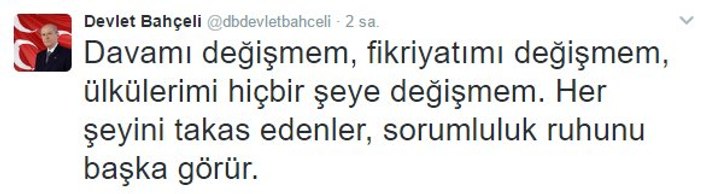 Bahçeli'den değişti diyenlere müthiş cevap