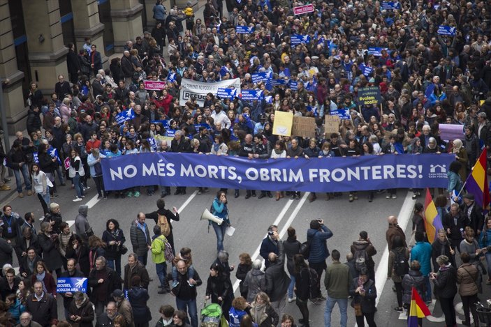 İspanya'da 'sığınmacılara sınırları açın' çağrısı