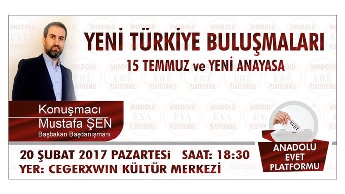 Mustafa Şen Yeni Türkiye Buluşmaları'yla Diyarbakır'da