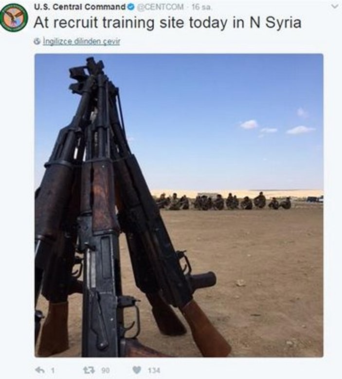 ABD Suriye’de verdiği silahların fotoğraflarını paylaştı