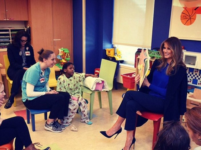 First Lady Melania Trump hastane ziyaretinde