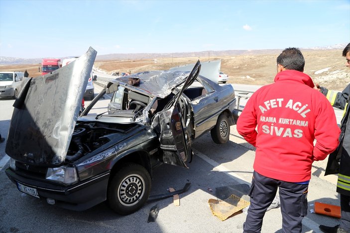 Sivas'ta trafik kazası: 1 ölü