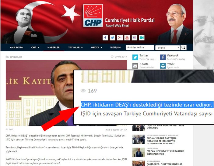 CHP'den Türkiye'ye DEAŞ suçlaması