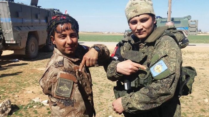 Rus askerlerinde PKK arması