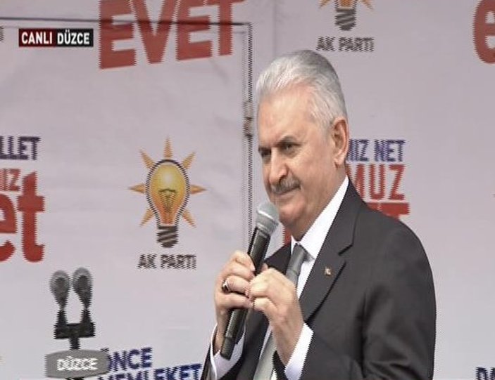 Başbakan Yıldırım'ın Düzce mitingi