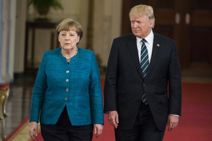 Trump ile Merkel'in basın toplantısı