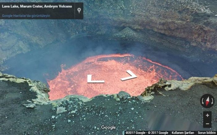 Google Street View yanardağın içine daldı