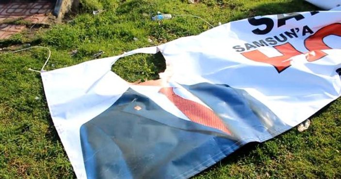 Samsun'da Kılıçdaroğlu'nun afişine saldırı
