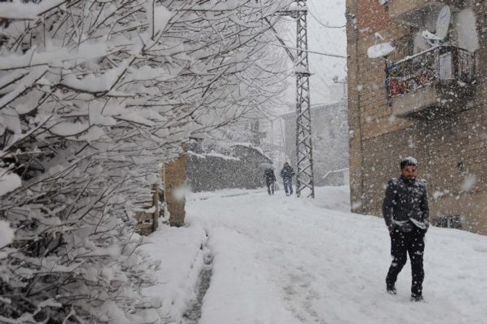 Hakkari'de kar yolları kapattı