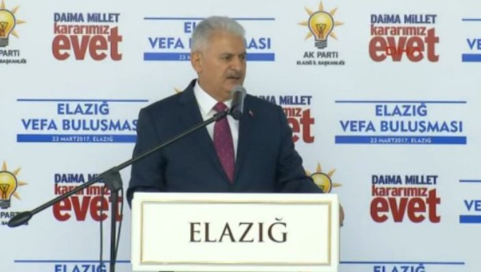 Başbakan Yıldırım Elazığ'da konuştu