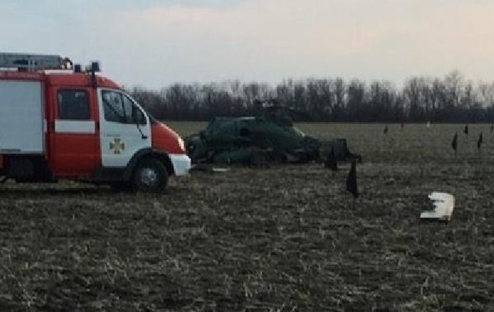Ukrayna'da helikopter düştü: 5 ölü