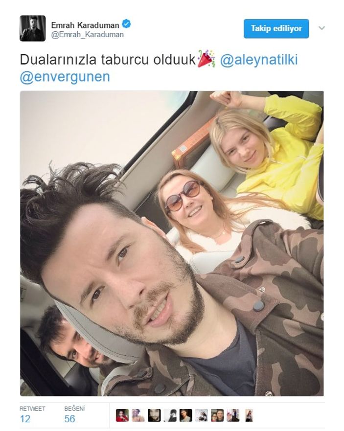 Emrah Karaduman taburcu edildi