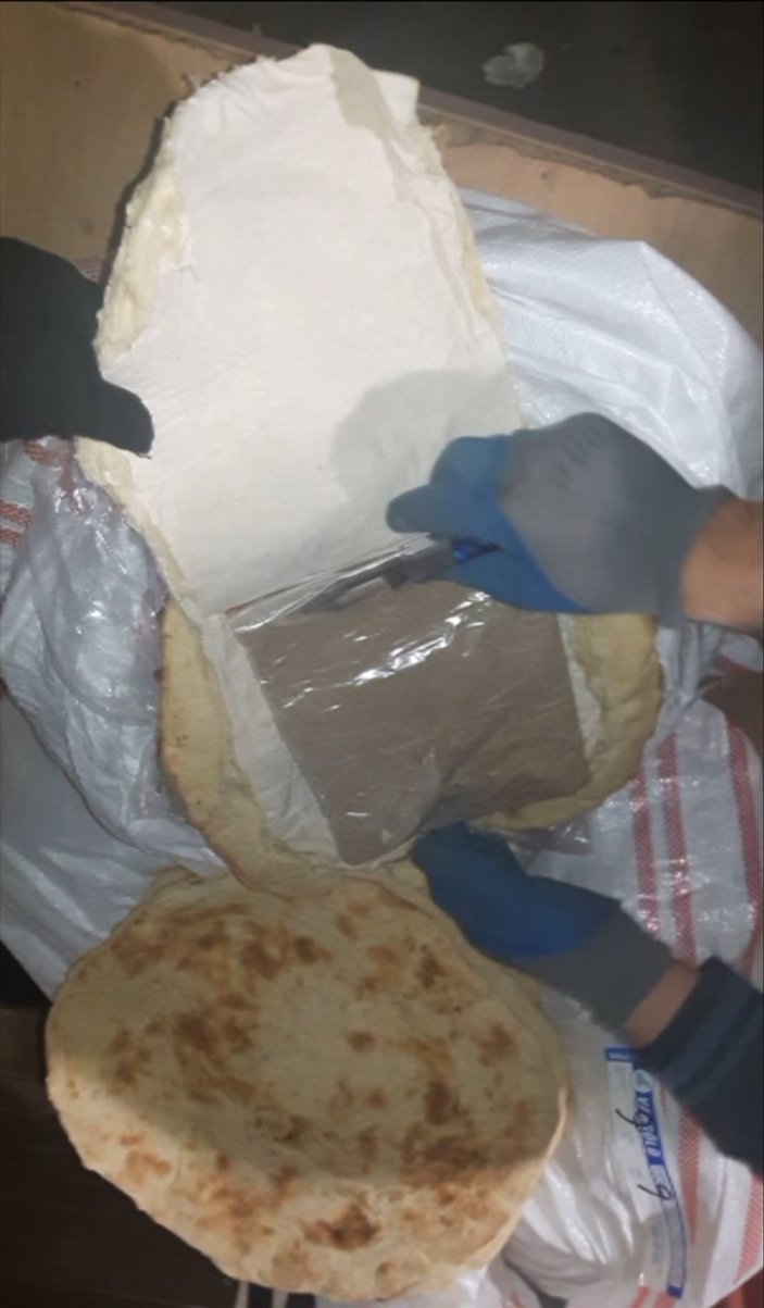 Erzurum'da ekmek içinde eroin bulundu