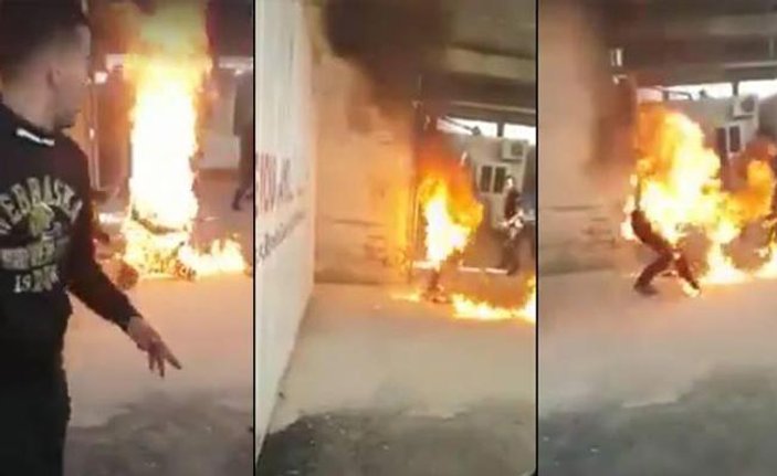 Yunanistan'da bir Suriyeli kendini yaktı