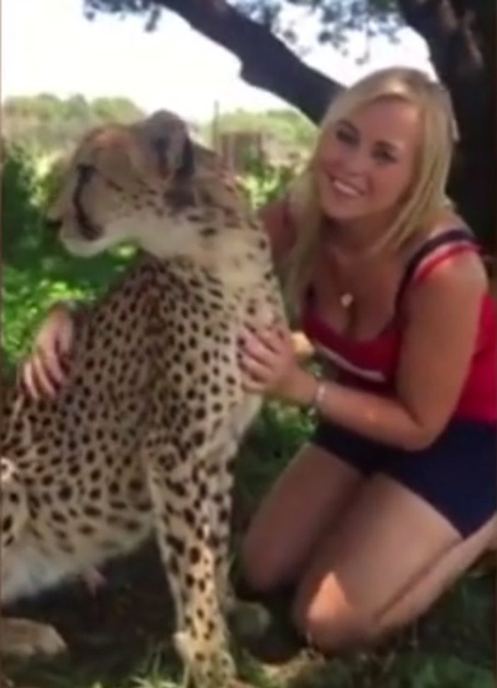 Çita ile dosluk kuran kadın