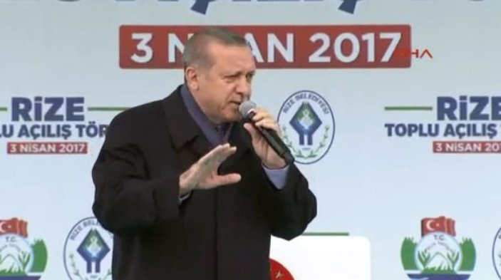 Cumhurbaşkanı Erdoğan'ın Rize konuşması