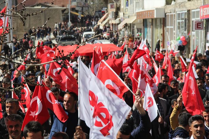 Hakkari'de teröre lanet yürüyüşü