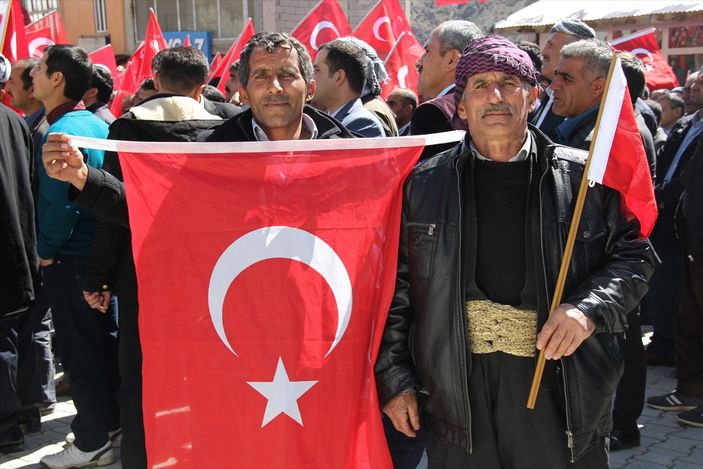 Hakkari'de teröre lanet yürüyüşü
