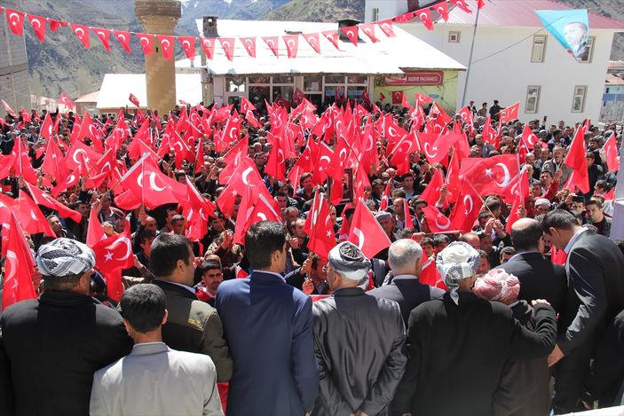 Hakkari'de teröre lanet yürüyüşü
