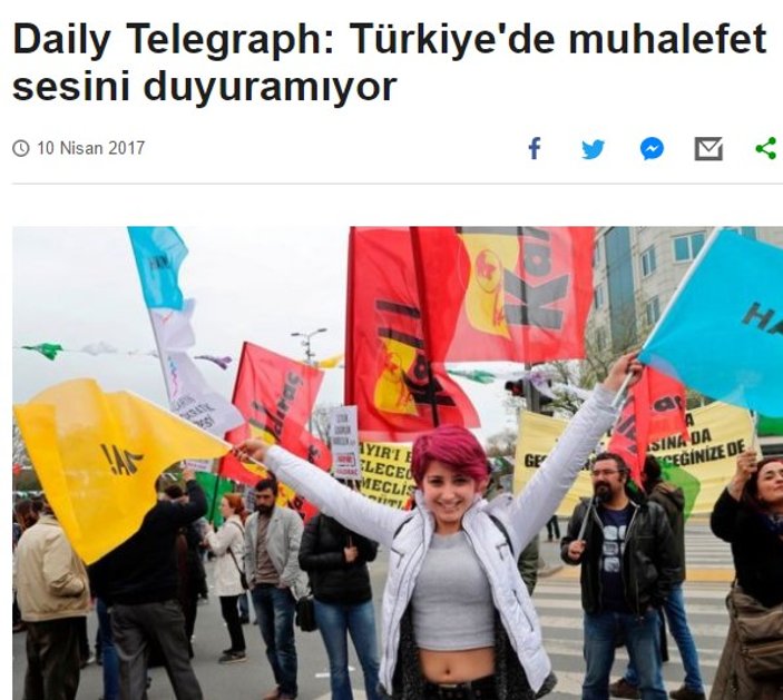Telegraph'a göre Türkiye'de muhalefet bastırılıyor